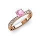 3 - Gwen Pink Tourmaline and Diamond Euro Shank Engagement Ring 