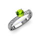 3 - Gwen Peridot and Diamond Euro Shank Engagement Ring 