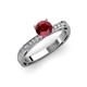 3 - Gwen Ruby and Diamond Euro Shank Engagement Ring 