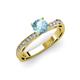 3 - Gwen Aquamarine and Diamond Euro Shank Engagement Ring 