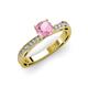 3 - Gwen Pink Tourmaline and Diamond Euro Shank Engagement Ring 