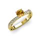 3 - Gwen Citrine and Diamond Euro Shank Engagement Ring 