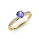 3 - Aleen Tanzanite and Diamond Engagement Ring 