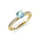 3 - Aleen Aquamarine and Diamond Engagement Ring 