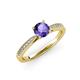 3 - Aleen Iolite and Diamond Engagement Ring 