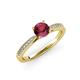 3 - Aleen Rhodolite Garnet and Diamond Engagement Ring 
