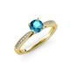 3 - Aleen London Blue Topaz and Diamond Engagement Ring 