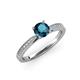 3 - Aleen Blue and White Diamond Engagement Ring 