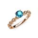 4 - Amaira London Blue Topaz and Diamond Engagement Ring 