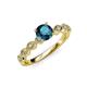 4 - Amaira Blue and White Diamond Engagement Ring 