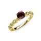 4 - Amaira Red Garnet and Diamond Engagement Ring 