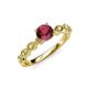 4 - Amaira Rhodolite Garnet and Diamond Engagement Ring 