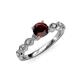 4 - Amaira Red Garnet and Diamond Engagement Ring 