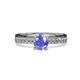 4 - Gwen Tanzanite and Diamond Euro Shank Engagement Ring 