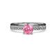4 - Gwen Pink Tourmaline and Diamond Euro Shank Engagement Ring 