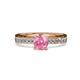 4 - Gwen Pink Tourmaline and Diamond Euro Shank Engagement Ring 