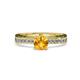 4 - Gwen Citrine and Diamond Euro Shank Engagement Ring 