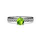 4 - Gwen Peridot and Diamond Euro Shank Engagement Ring 