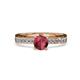 4 - Gwen Rhodolite Garnet and Diamond Euro Shank Engagement Ring 