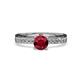 4 - Gwen Ruby and Diamond Euro Shank Engagement Ring 