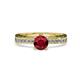 4 - Gwen Ruby and Diamond Euro Shank Engagement Ring 
