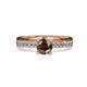 4 - Gwen Smoky Quartz and Diamond Euro Shank Engagement Ring 