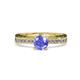 4 - Gwen Tanzanite and Diamond Euro Shank Engagement Ring 