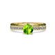 4 - Gwen Peridot and Diamond Euro Shank Engagement Ring 