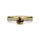 4 - Gwen Smoky Quartz and Diamond Euro Shank Engagement Ring 