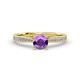 4 - Aleen Amethyst and Diamond Engagement Ring 
