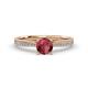 4 - Aleen Rhodolite Garnet and Diamond Engagement Ring 