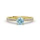 4 - Aleen Aquamarine and Diamond Engagement Ring 