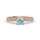 4 - Aleen Aquamarine and Diamond Engagement Ring 