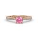 4 - Aleen Pink Tourmaline and Diamond Engagement Ring 