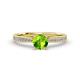 4 - Aleen Peridot and Diamond Engagement Ring 