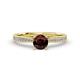 4 - Aleen Red Garnet and Diamond Engagement Ring 