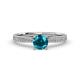 4 - Aleen London Blue Topaz and Diamond Engagement Ring 