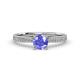 4 - Aleen Tanzanite and Diamond Engagement Ring 