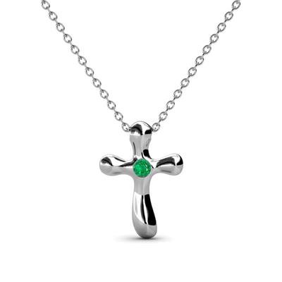 Edena Petite Emerald Cross Pendant