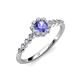 3 - Fiore Tanzanite and Diamond Halo Engagement Ring 