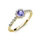 3 - Fiore Tanzanite and Diamond Halo Engagement Ring 