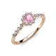 3 - Fiore Pink Tourmaline and Diamond Halo Engagement Ring 