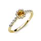 3 - Fiore Citrine and Diamond Halo Engagement Ring 