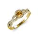 3 - Alita Citrine and Diamond Halo Engagement Ring 
