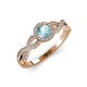 3 - Alita Aquamarine and Diamond Halo Engagement Ring 