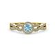 4 - Alita Aquamarine and Diamond Halo Engagement Ring 