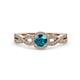 4 - Alita London Blue Topaz and Diamond Halo Engagement Ring 