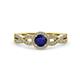 4 - Alita Blue Sapphire and Diamond Halo Engagement Ring 