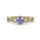 4 - Alita Tanzanite and Diamond Halo Engagement Ring 