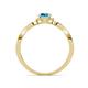 5 - Alita Blue Topaz and Diamond Halo Engagement Ring 